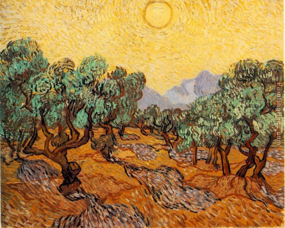 Olive Trees 1889 painting - Vincent van Gogh Olive Trees 1889 art painting